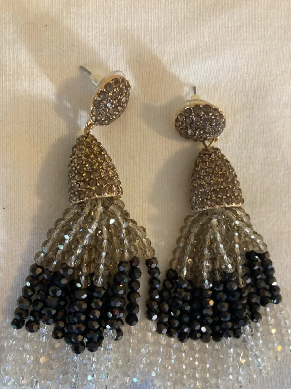 Baublebar Beaded Fringe Statement Chandelier Earrings
